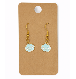 Blue Cloud Dangling Earrings Supporting Awareness for Chronic Rare and Invisible Illnesses