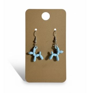 Blue Balloon Dog Earrings Supporting Awareness for Chronic Rare and Invisible Illnesses