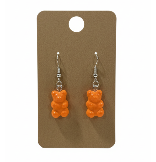 Gummy Bears Orange Earrings Supporting Awareness for Chronic Rare and Invisible Illnesses