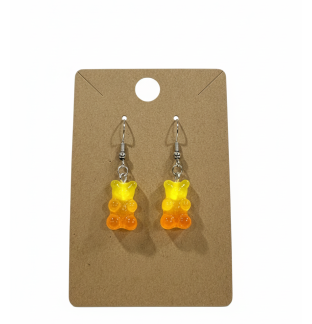 Gummy Bears Yellow & Orange Earrings Supporting Awareness for Chronic Rare and Invisible Illnesses