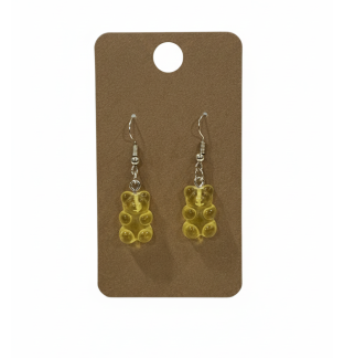 Gummy Bears Yellow Earrings Supporting Awareness for Chronic Rare and Invisible Illnesses