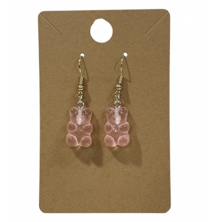 Green Gummy Bear Dangling Earrings Supporting Awareness for Chronic Rare and Invisible Illnesses