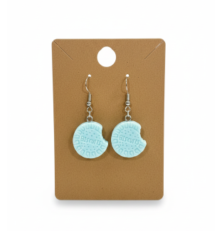 Yellow Cookie Dangling Earrings Supporting Awareness for Chronic Rare and Invisible Illnesses