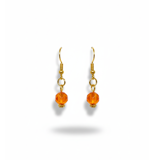 Orange Dangling Earrings Supporting Awareness for Chronic Rare and Invisible Illnesses