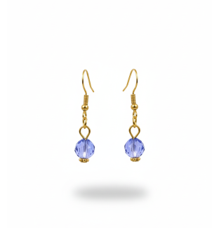 Blue Dangling Earrings Supporting Awareness for Chronic Rare and Invisible Illnesses