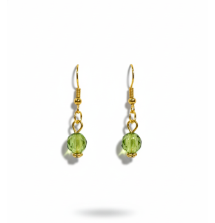 Green Dangling Earrings Supporting Awareness for Chronic Rare and Invisible Illnesses