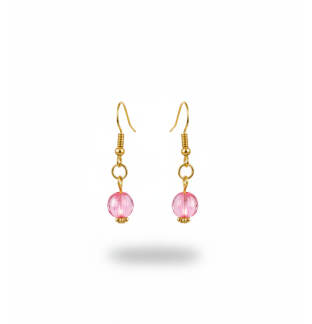 Light Pink Dangling Earrings Supporting Awareness for Chronic Rare and Invisible Illnesses