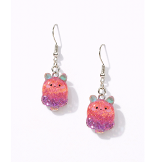Handmade Glittery Pink Purple Popsicle Dangling Earrings Supporting Awareness for Chronic Rare and Invisible Illnesses