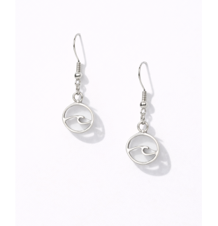 Handmade Silver Wave Dangling Earrings Supporting Awareness for Chronic Rare and Invisible Illnesses