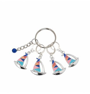 Handmade Rainbow Sailboats Awareness Stitch Markers Supporting & Spreading Awareness Chronic Rare Disease