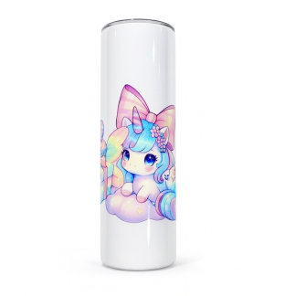 Unicorns w/Gift Stainless Steel Tumbler – Inspirational Drinkware 20oz Insulated Cup Supporter Survivor