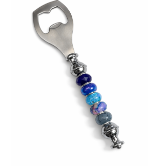Handmade Blue Beaded Bottle Opener Supporting Awareness For Chronic Rare & Invisible Illnesses
