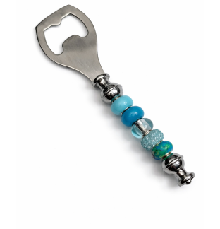 Handmade Teal Beaded Bottle Opener Supporting Awareness For Chronic Rare & Invisible Illnesses