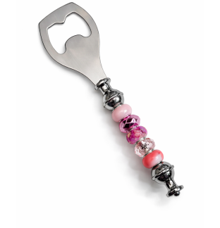 Handmade Pink Beaded Bottle Opener Supporting Awareness For Chronic Rare & Invisible Illnesses