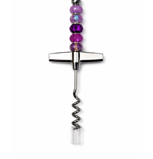 Handmade Purple Beaded Cork Screw Supporting Awareness For Chronic Rare & Invisible Illnesses