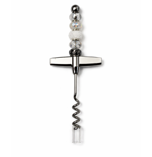 Handmade Black & Gray Beaded Cork Screw Supporting Awareness For Chronic Rare & Invisible Illnesses